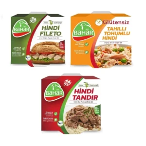 Bahar Hindi 3’lü Hindi Konserve Seti - Tandır, Fileto, Tahıllı Hindi Konserve