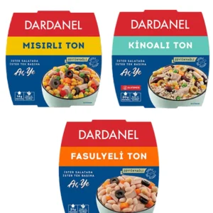 Dardanel Aç Ye Ton Balığı 3'lü Karışık Paket (Mısırlı, Fasulyeli, Kinoalı) 3x160g